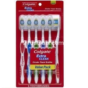 Colgate Extra Clean Full Head Toothbrush, Medium - 6 Count , only $3.72