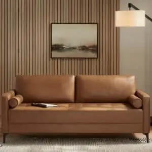 StyleWell Goodwin Mid-Century Modern Sofa w/ Throw Pillows