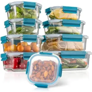 18-Piece Glass Food Storage Containers with Lids
