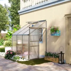 Outsunny 6x4-Foot Walk-in Polycarbonate Greenhouse Kit