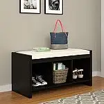 Ameriwood Home Collingwood Entryway Storage Bench with Cushion