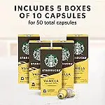 50 Count Starbucks Nespresso Capsules OriginalLine Coffee