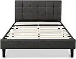 Zinus Lottie Upholstered Standard Bed Frame (Grey, Queen)