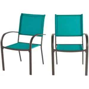 StyleWell Steel Split Back Sling Outdoor Chair 2-Pack